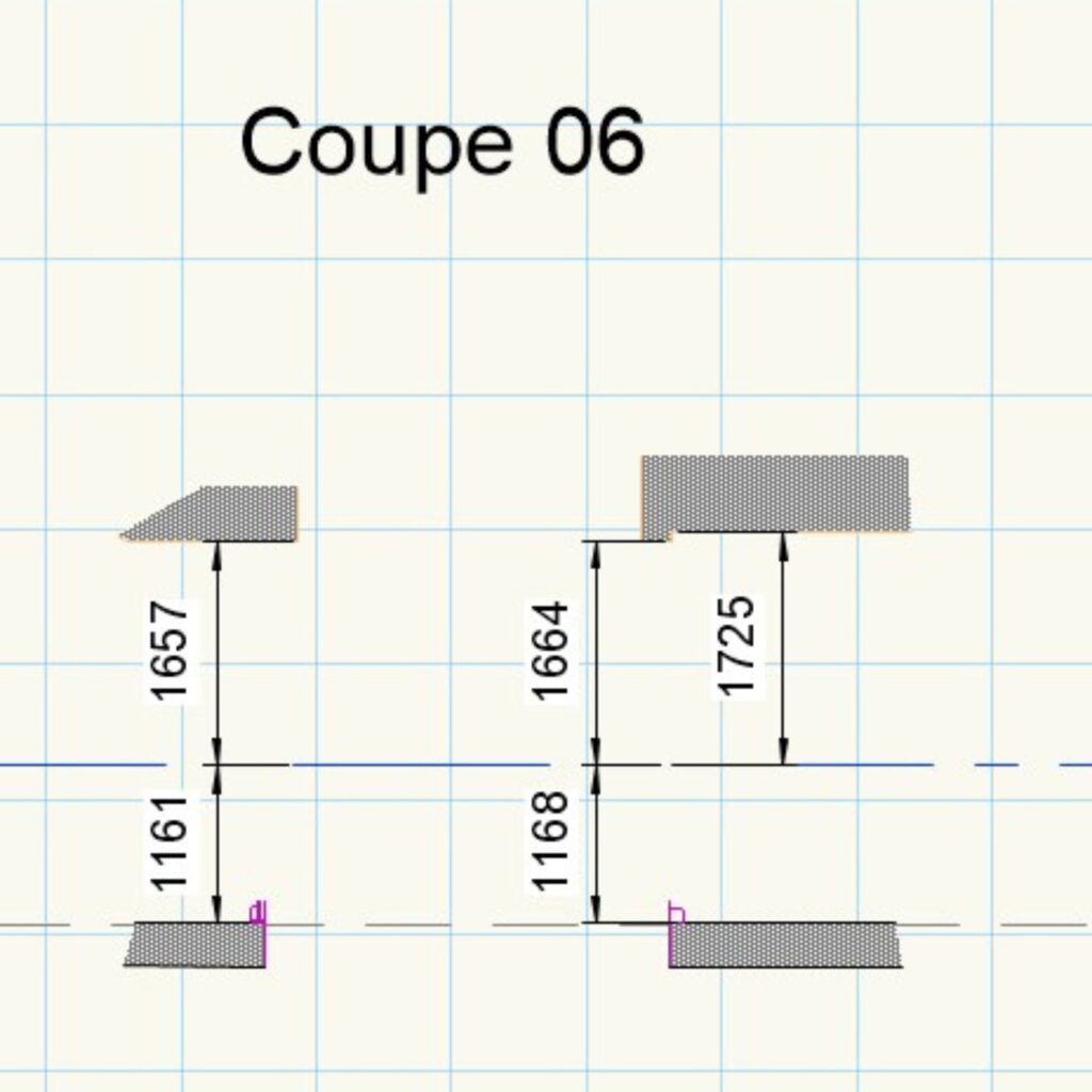 Plan 2d architecture technique cotations dimensions relevé laser précis