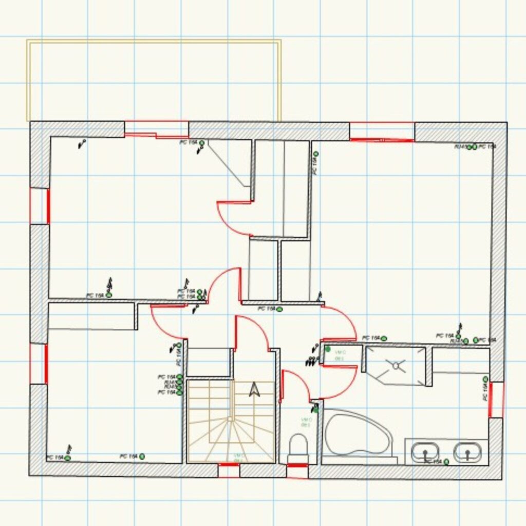 plan 2d architecture technique cotations dimensions relevé laser précis
