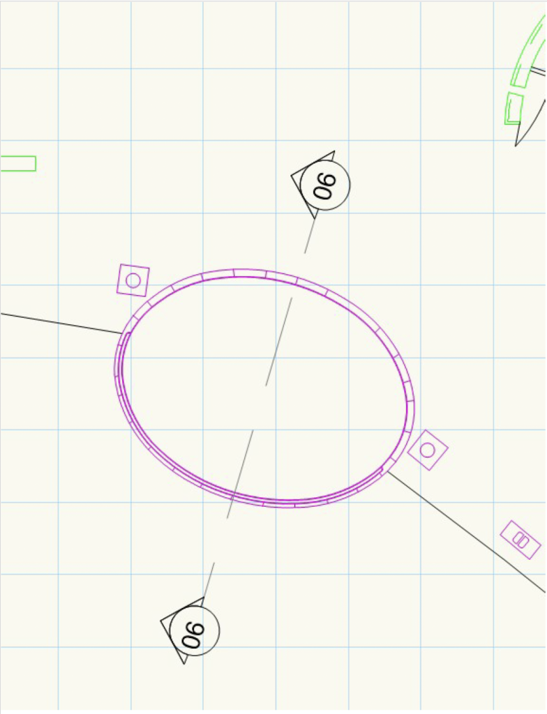 plan 2d étage béton saint tropez structure dalle cotations architecture