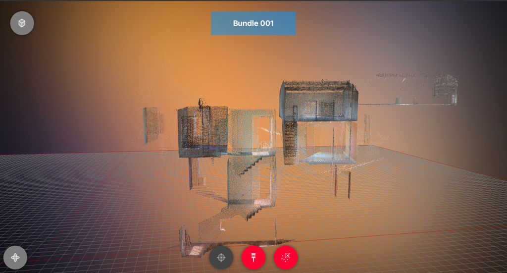 scan 3d bâtiment rural nuage de points relevé laser architecture pierre ancienne