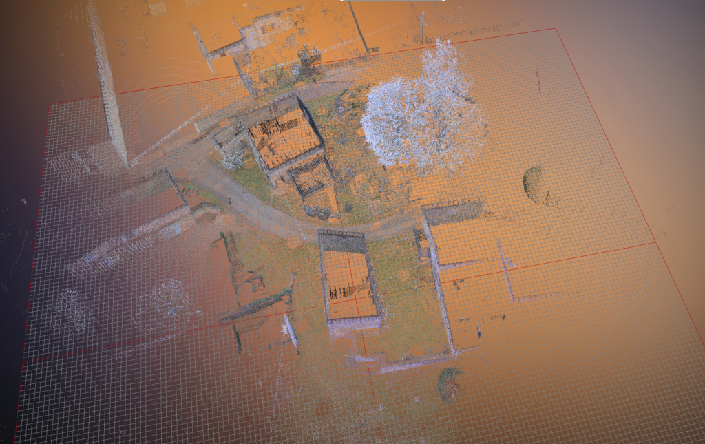 scan 3d bâtiment rural nuage de points relevé laser architecture pierre ancienne