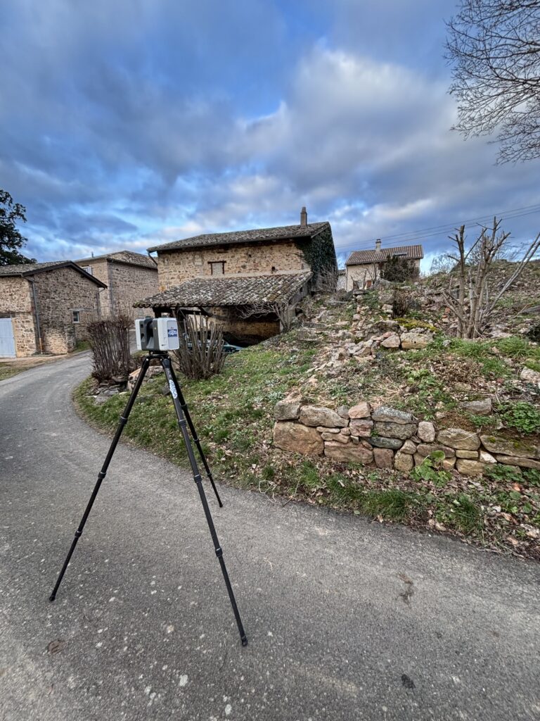 Scan 3d bâtiment relevé laser architecture rurale