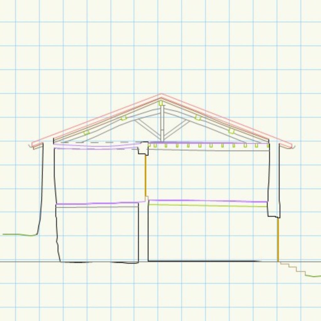 plan 2d élévation maison