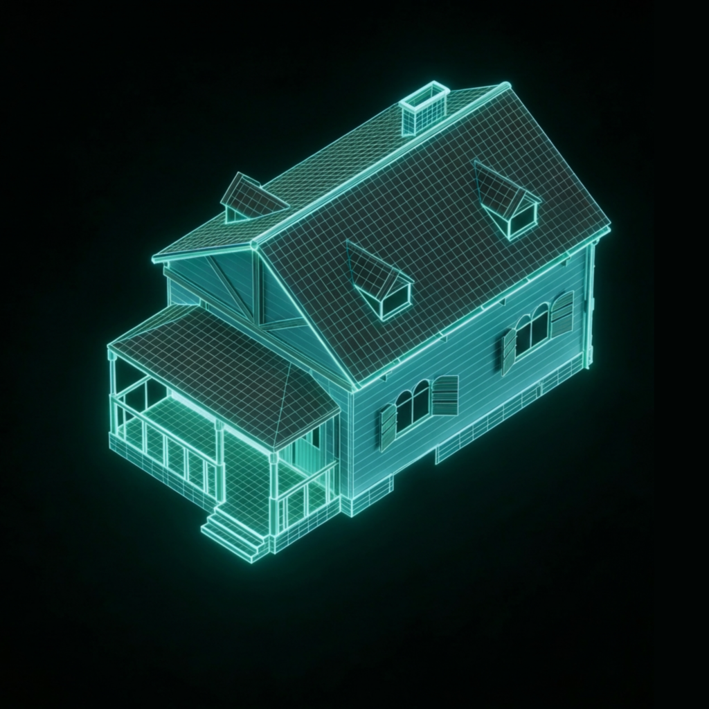 Scan laser bâtiment maquette 3d