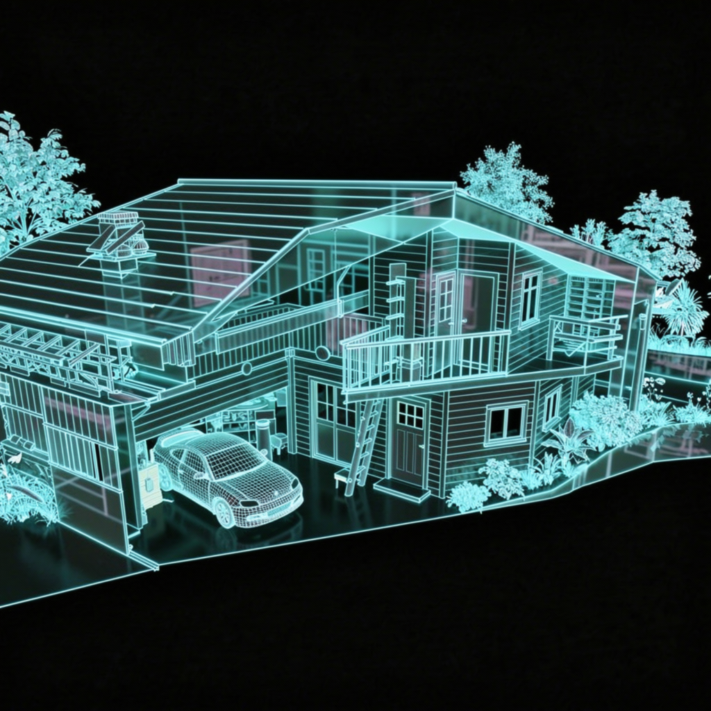 Scanner laser bâtiment maquette 3d