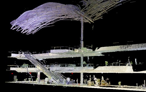 Nuage de points scan 3d bâtiment données brutes relevé laser haute densité